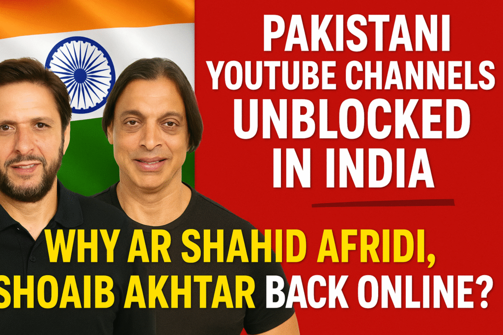 Pakistani YouTube Channels UNBLOCKED in India